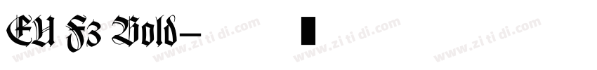 EU F3 Bold字体转换